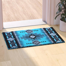 Load image into Gallery viewer, 2' x 3' Turquoise Traditional Southwestern Area Rug - Olefin Fibers
