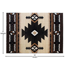 Load image into Gallery viewer, 8' x 10' Brown Traditional Southwestern Area Rug - Olefin Fibers
