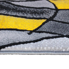 Load image into Gallery viewer, 2' x 7' Yellow Abstract Area Rug - Olefin Rug
