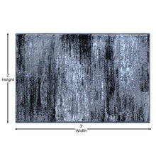 Load image into Gallery viewer, 2' x 3' Gray Abstract Scraped Area Rug - Olefin Rug
