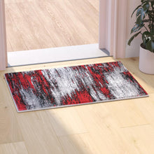 Load image into Gallery viewer, 2' x 3' Red Abstract Scraped Area Rug - Olefin Rug
