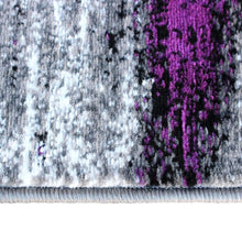 Load image into Gallery viewer, 2' x 7' Purple Abstract Area Rug - Olefin Rug
