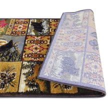 Load image into Gallery viewer, Beige 2' x 7' Wilderness Bear and Moose Area Rug with Jute Backing for Use
