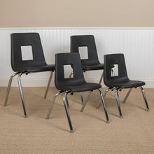 Load image into Gallery viewer, Advantage Black Student Stack School Chair - 14-inch
