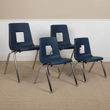 Load image into Gallery viewer, Advantage Navy Student Stack School Chair - 14-inch
