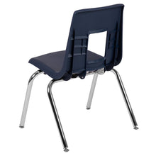 Load image into Gallery viewer, Advantage Navy Student Stack School Chair - 16-inch
