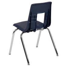 Load image into Gallery viewer, Advantage Navy Student Stack School Chair - 18-inch
