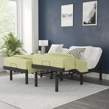 Load image into Gallery viewer, Adjustable Upholstered Bed Base-Split King - Black
