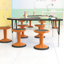 Load image into Gallery viewer, Adjustable Height Kids Active Stool with Bottom in Orange, 14" - 18" Seat Height
