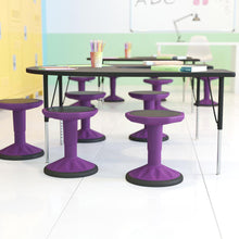 Load image into Gallery viewer, Adjustable Height Kids Active Stool with Bottom in Purple, 14" - 18" Seat Height
