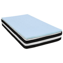 Load image into Gallery viewer, Twin 10 Inch Foam Pocket Spring Mattress, 2 inch Gel Memory Foam Topper Bundle
