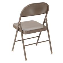 Load image into Gallery viewer, HERCULES Series Double Braced Beige Metal Folding Chair
