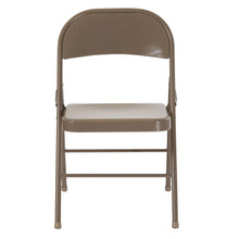 Load image into Gallery viewer, HERCULES Series Double Braced Beige Metal Folding Chair
