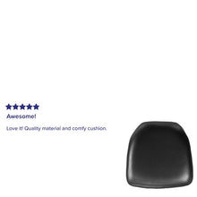 Load image into Gallery viewer, Hard Black Vinyl Chiavari Chair Cushion
