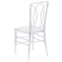 Load image into Gallery viewer, Elegance Crystal Ice Stacking Chair with Designer Back
