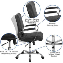 Load image into Gallery viewer, 5 Piece Cherry Conference Table Set with 4 Black and Chrome Executive Chairs
