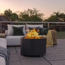 Load image into Gallery viewer, 27 inch Smokeless Outdoor Firepit, Natural Wood, Black
