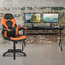 Load image into Gallery viewer, Gaming Desk and Orange/Black Racing Chair Set
