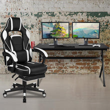Load image into Gallery viewer, Gaming Desk/Headphone Hook/Removable Mousepad Top &amp; White Back/Arms Gaming Chair
