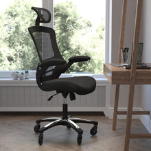 Load image into Gallery viewer, High-Back Black Mesh Swivel Executive Office Chair
