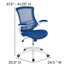 Load image into Gallery viewer, Mid-Back Blue Mesh Swivel Ergonomic Task Office Chair
