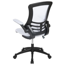 Load image into Gallery viewer, Mid-Back White Mesh Swivel Ergonomic Task Office Chair with Flip-Up Arms
