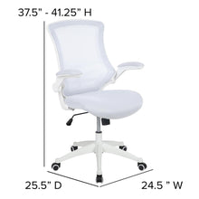 Load image into Gallery viewer, Mid-Back White Mesh Swivel Ergonomic Task Office Chair

