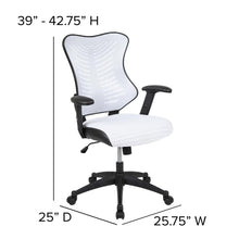 Load image into Gallery viewer, High Back Designer White Mesh Executive Swivel Office Chair with Adjustable Arms
