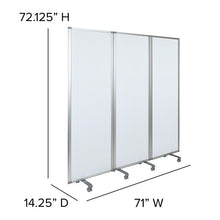 Load image into Gallery viewer, Mobile Magnetic Whiteboard Partition with Lockable Casters, 72"H x 24"W
