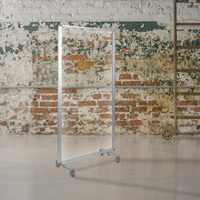 Load image into Gallery viewer, Transparent Acrylic Mobile Partition with Lockable Casters, 72"H x 36"L
