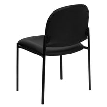 Load image into Gallery viewer, Comfort Black Vinyl Stackable Steel Side Reception Chair
