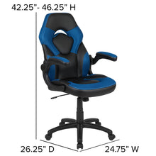 Load image into Gallery viewer, X10 Gaming Chair Racing Office Computer Swivel Chair, Blue/Black LeatherSoft
