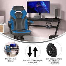 Load image into Gallery viewer, X10 Gaming Chair Racing Office Computer Chair, Blue/Black LeatherSoft
