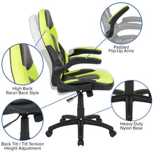 Load image into Gallery viewer, X10 Gaming Chair Racing Office Computer Swivel Chair, Neon Green/Black
