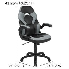Load image into Gallery viewer, X10 Gaming Chair Racing Office Computer Swivel Chair, Gray/Black LeatherSoft
