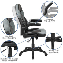 Load image into Gallery viewer, X10 Gaming Chair Racing Office Computer Swivel Chair, Gray/Black LeatherSoft

