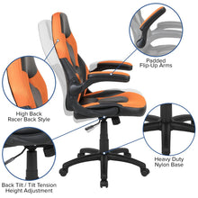 Load image into Gallery viewer, X10 Gaming Chair Racing Office Computer Swivel Chair, Orange/Black LeatherSoft
