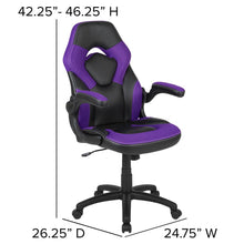 Load image into Gallery viewer, X10 Gaming Chair Racing Office Computer Swivel Chair, Purple/Black LeatherSoft
