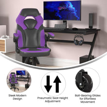 Load image into Gallery viewer, X10 Gaming Chair Racing Office Computer Chair, Purple/Black LeatherSoft
