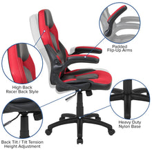 Load image into Gallery viewer, X10 Gaming Chair Racing Office Computer Swivel Chair, Red/Black LeatherSoft
