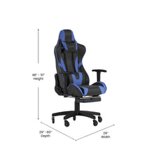 Load image into Gallery viewer, X30 Gaming Chair Racing Computer Chair with Back, Slide-Out Footrest, in Blue
