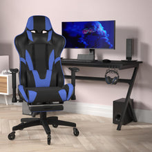 Load image into Gallery viewer, X30 Gaming Chair Racing Computer Chair with Back, Slide-Out Footrest, in Blue
