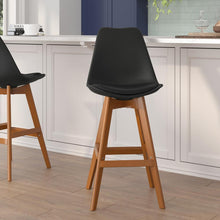 Load image into Gallery viewer, Set of 2 Counter Stools - 27 Inch Counter Stools - Wood Frame
