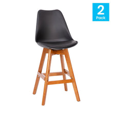 Load image into Gallery viewer, Set of 2 Counter Stools - 27 Inch Counter Stools - Wood Frame
