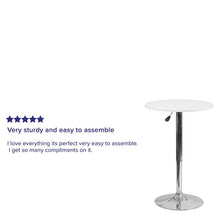 Load image into Gallery viewer, 23.75'' Round Adjustable Height White Wood Table
