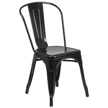Load image into Gallery viewer, 24" Round Black Metal Indoor-Outdoor Table Set with 4 Cafe Chairs
