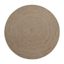 Load image into Gallery viewer, 4 Foot Round Braided Design Natural Jute and Polyester Blend Indoor Area Rug
