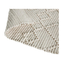 Load image into Gallery viewer, 8' x 10' White, Ivory Geometric Design Handwoven Area Rug
