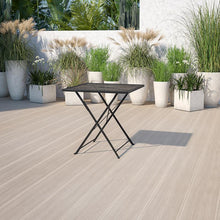 Load image into Gallery viewer, Commercial Grade 28" Square Black Indoor-Outdoor Steel Folding Patio Table
