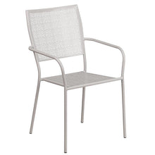 Load image into Gallery viewer, 30" Round Light Gray Indoor-Steel Folding Patio Table Set with 4 Back Chairs
